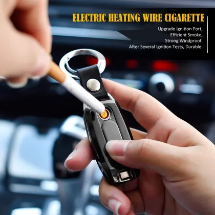 USB Arc Lighter: Key Ring Style with Double Arc and Windproof Function