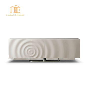 Luxury Metal and Wooden Buffet Cabinet - White Dining Furniture