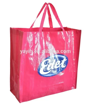 Laminated cheap woven reusable shopping bags