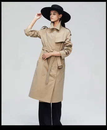 New Casual Women Long Trench Coat