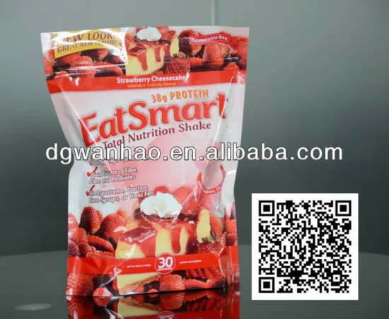 Stand up Pet food packaging bag with zipper line