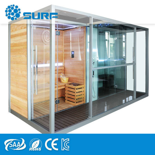 Innovative Products 2016 Tempered Glass Infrared Steam Shower Sauna Combos