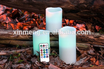 Melted Top edge candle, Flameless led candle,set 3 with remote control