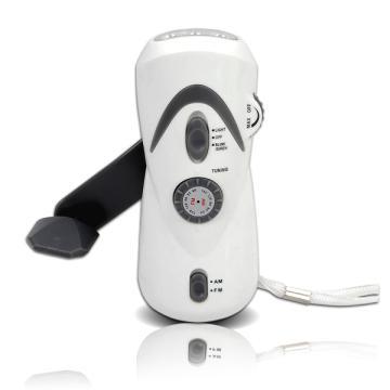 Hand Crank FM/Am Radio LED Torch Light