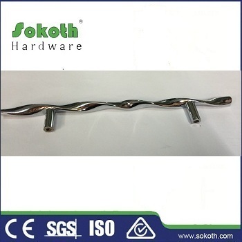 Modern CHROME Twist Handle Kitchen Cabinet Hardware