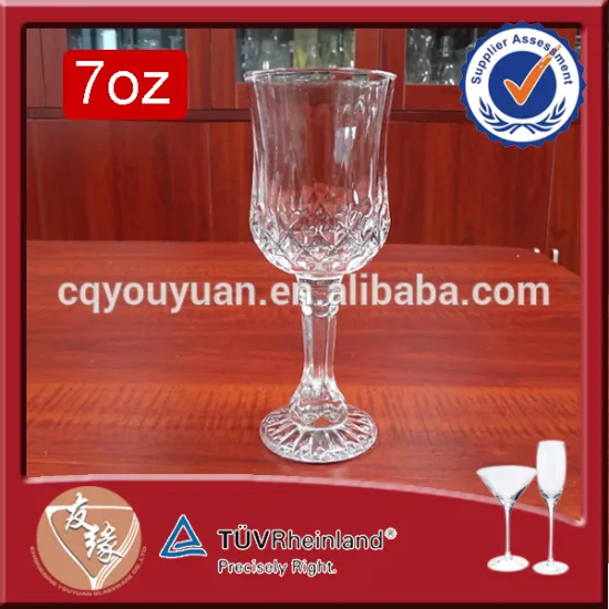 New products cheap high flint glass 7 ounce thick wine glasses for wholesale