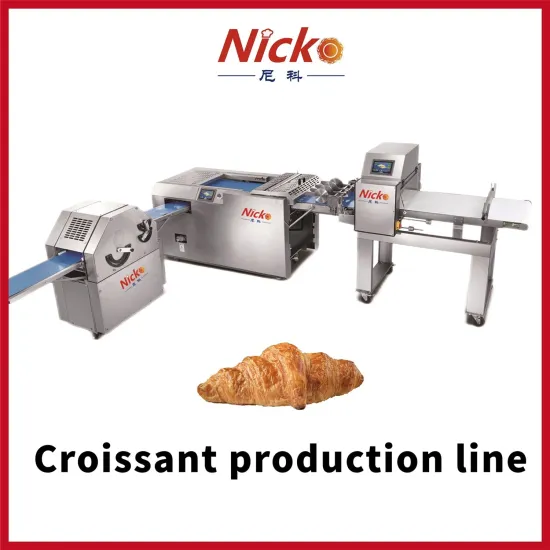 Kitchen Equipment Food Machinery Baguettes Croissant Dough Sheeter Production Line