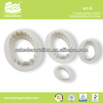 Fondant Tools Plunger Cutter (Elliptic double-sided cutter)