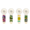 5 pulgadas, hippiesglass, bong de vidrio de borosilicato con calcomanías de monstruos de dibujos animados, tubería de vidrio, tubería de jade blanca, accesorios para fumar