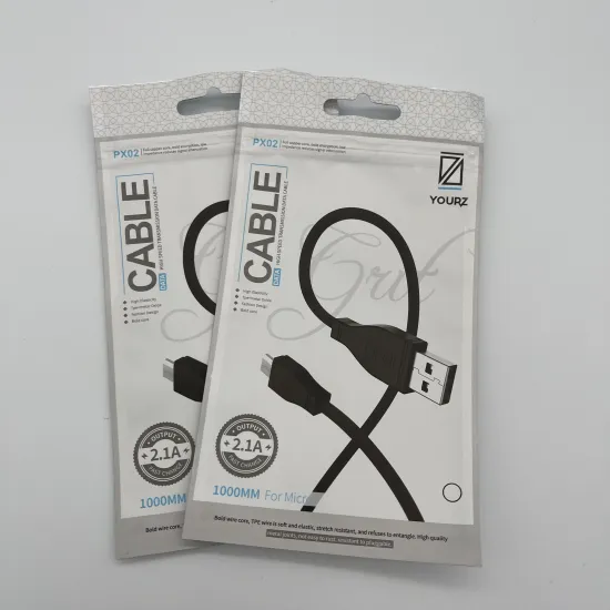 Small Cute battery charger Bags  Pouch Case stand up pouch bag transparent