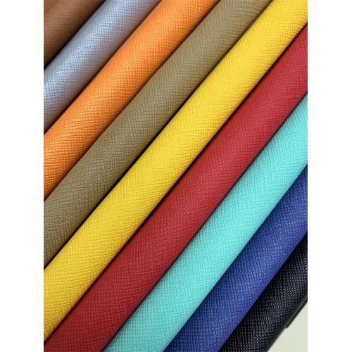 Elastic Embossed Cross PVC Leather for Notebook Cover