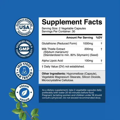 Advanced Glutathione Antioxidant Capsules