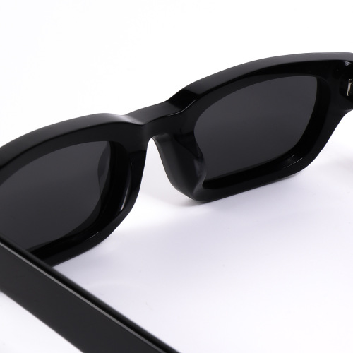Wholesale Y2K Vintage Chunky Rectangular Acetate Sunglasses TAC Lens
