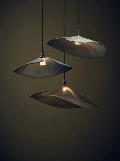 modern decor Artistic leaves glass chandelier