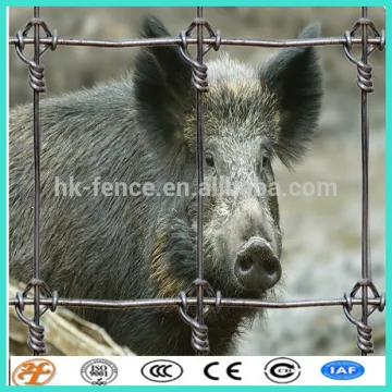 Hingejoint top hog wire fencing for grassland animals