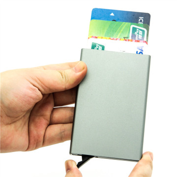 Customized Lightweight Aluminum Credit Card Holder Wallet: Compact and Pop-Up Design