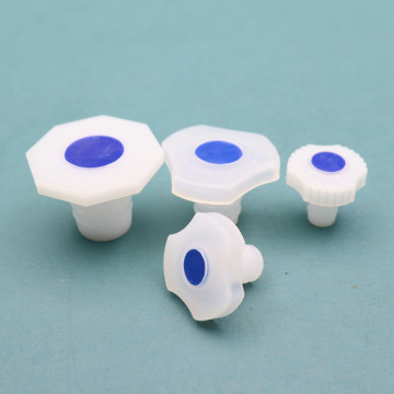 Hexagonal High Transparency PP Hollow Stoppers for 250ml Narrow Mouth Reagent Bottles