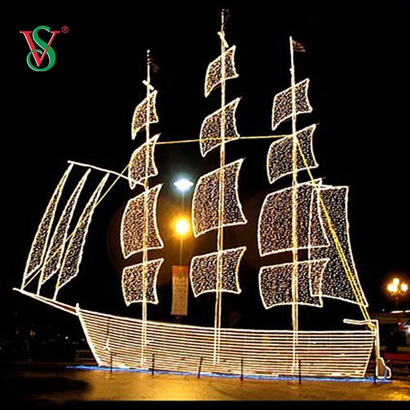 Christmas Festival 3D LED Vessel Bus Car Motif Light