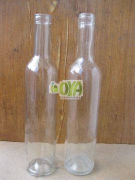 Clear Glass Round Olive Oil Bottle