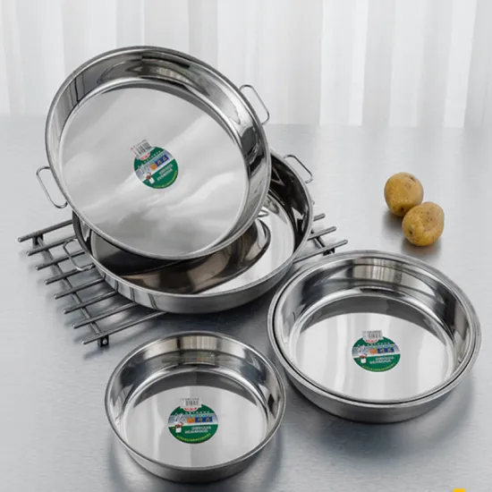 Stainless Stainless Steel Magnetic Double Ear Cake Dish