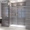 Sally baignoire double pontage de douche coulissante encadrée