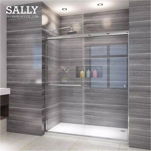 Sally baignoire double pontage de douche coulissante encadrée