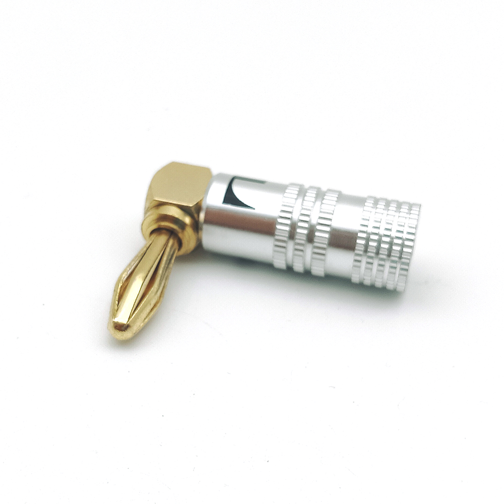 Right Angle Speaker 4mm Banana Cable Plug Connectors