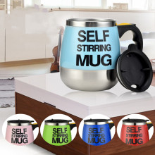 450ml Self Stirring Mug Automatic Mixing Mug for Coffee Milk Grain Oat Stainless Steel Thermal Cup Double Insulated Smart Cup