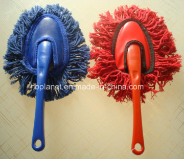 Cotton Yarn Plastic Grip Heart Shape Car Duster Brush