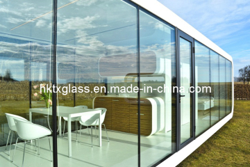Clear Tempered Glass Walls with Asnzs and En12150 Certificate