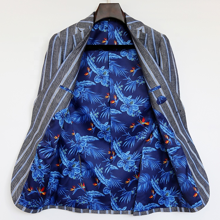 سترة قماشية مبتكرة مع بطانة مطبوعة