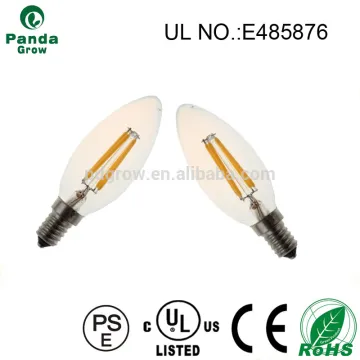 led bulb candelabra bulb 4W/6W cheap filament clear/frosted/milky/silver/amber E14 e12 led bulb