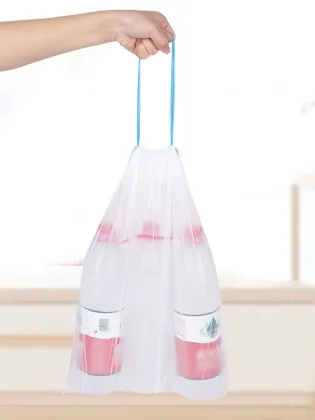 Biodegradable Drawstring Tall Kitchen Trash Bag Rolls