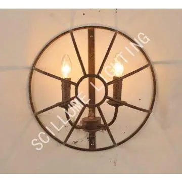 Vintage lighting fixtures 2 lights Foucault\'s ORB scones TSY