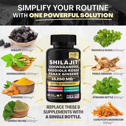 OEM Private label Natural Shilajit extract Capsules Shilajit Capsules