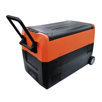45L Portable DC Compressor Cooling Mini Fridge with Bluetooth/Wi-Fi and Wheels for Driving, Travel, Fishing, Outdoor -12/24V DC