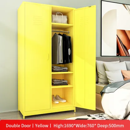 Detachable Employee Metallic Locker 2 Door Steel Cabinet