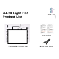 Almohadilla de luz del tablero de arte LED Suron A4