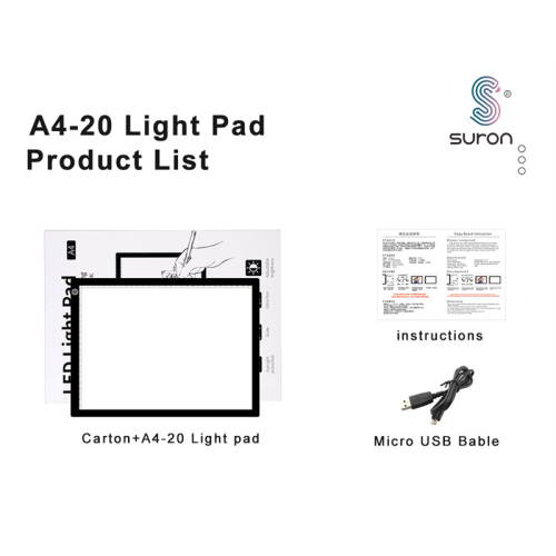 Caja de luz de tablero de dibujo de Suron para rastrear