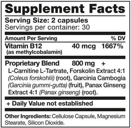 Balance Calories L-Carnitine Fat Burner Slimming Capsules