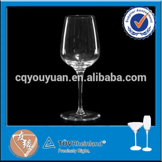 Pure clear water goblets prices with thin stem