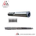 bimetallic nitride chrome parallel twin screw untuk aksesori garisan pembuatan extruder / alat ganti untuk mesin penyemperitan