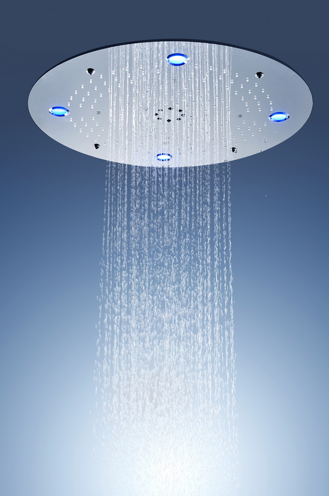 Overhead shower with LED light