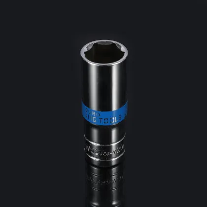 Silvery 1/2 Mirror Blue Ribbon Long Socket