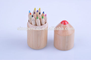12pc 3.5'colored pencil gift pencil set pencil packing in wood tube