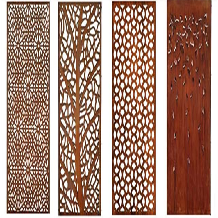 Outdoor Corten Steel Privacy Screens