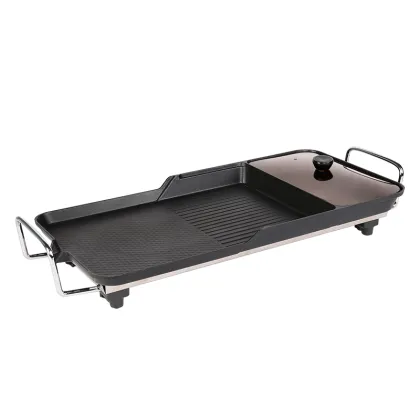 Electric Indoor Barbecue Pit with Lid: Grills & Griddles