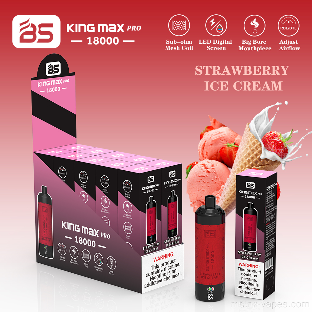 Bs king max pro 18000 vape pakai buang