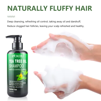 MOKERU Organic Clean Hair Revitalizes Tea Tree Organic Oil Shampoo