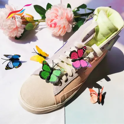 Girls' Shoe Lace Decorations: Charm Butterflies and Elegant Shoelace Accessories